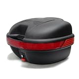 Universal Black Detachable Motorcycle Luggage Hard Trunk Top Case for Aprilla, BMW, Harley Davidson, Honda, Kawasaki, KTM, Suzuki, Vespa, Yamaha, Rukus, Scooter, ATV, Dual Purpose, Motocross, Motorcycle, Sport, Touring, Cruisers, Moped, Dual Sport