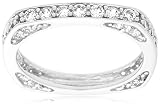 Sterling Silver Cubic Zirconia Square Pave Ring by Crislu, Size 8