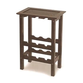 Wine Rack  Accent Table in Cappuccino Finish by AtHomeMart