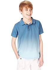 Pure Cotton Dip Dye Polo Shirt