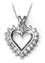 14k White Gold Heart Pendant (1/4ctw, I, I1)