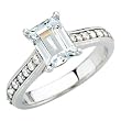 14K White Gold Diamond Engagement Ring Semimount - 0.50 Ct. - DOES NOT INCLUDE CENTER STONE