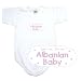 BABY BODYSUIT WHITE  PINK CLOUD LOVE ME , I'M ALBANIAN  ALBANIA 12 - 18 Months