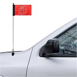 North Carolina State Wolfpack Red Car Antenna Flag