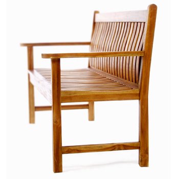 Teak Wave Garden Bench