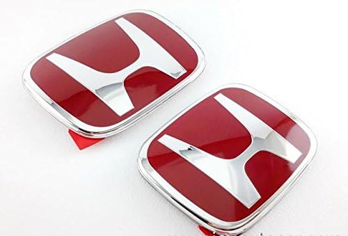 JDM 2016 HONDA CIVIC FC 10th 4DR SEDAN FRONT REAR RED H EMBLEM BADGE GRILLE