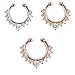 1Pc Fake Septum Clicker Nose Ring Non Piercing Hanger Clip On Jewelry