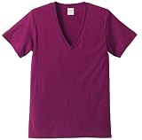 UnitedAthle（ユナイテッドアスレ） 3.8オンスT/C VネックTシャツ アーガイルパープル M