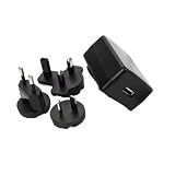 Sumnique - Multi Travel International World Tour USB Power Adapter/Charger For iPod Nano 1GB 2GB 4GB 8GB Video 30GB 60GB 80GB Mini Color Photo Samsung Sony Philips Creative Zen