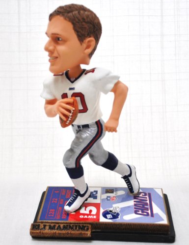 New York Giants Official NFL #10 Eli Manning rare rookie year ticket base action Bobble Head