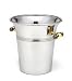 Brilliant Golden Handle Wine Bucket - Fine Stainless Steel Barware for Your Enjoyment