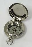 1 3/4" Chrome Plated Pocket Compass with Cover