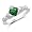 Emerald Heart CZ Sterling Silver Claddagh Ring, 4
