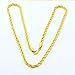 Mens or Womens 24k Gold Plated Necklace Jesus Christ Crucifix Cross Pendant Chain Necklace