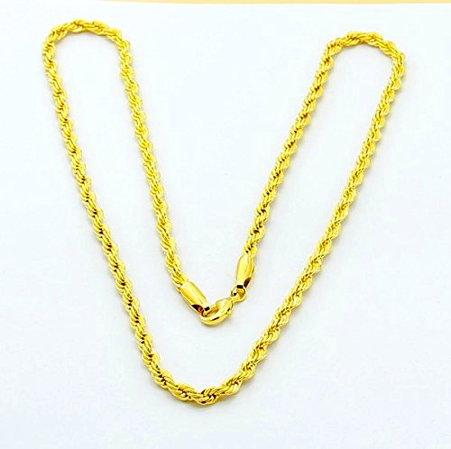 Mens or Womens 24k Gold Plated Necklace Jesus Christ Crucifix Cross Pendant Chain Necklace