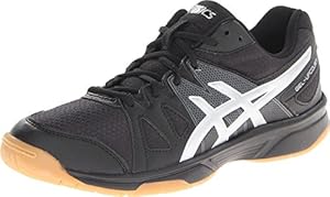 ASICS Women's Gel Upcourt Volleyball Shoe,Black/Silver,8 M US