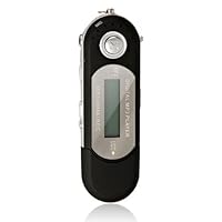 4GB MP3 USB Music Player with Mic Voice Recorder FM Radio Black