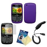 Cbus Wireless Purple Silicone Case / Skin / Cover, LCD Screen Guard / Prote ....