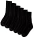Jefferies Socks Little Boys' Seamless Sport Crew Half Cushion  (Pack of 6), Black, Small