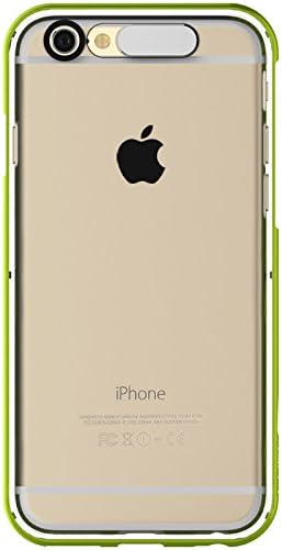 Rock Light Tube Series Bumper Case Clear Rear Cover for Apple iPhone 6 - Green