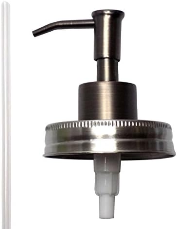 Rust Resistant Stainless Steel Mason Jar Lid with Metal Pump (Bronze)