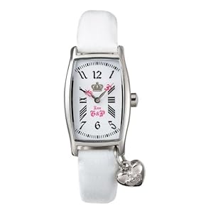 Juicy Couture White Dial Heart Charm Watch
