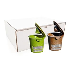 ekobrew Cup Refillable Cup for Keurig K-Cup Brewers Brown/Green 2-Count