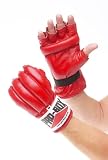 Red Fingerless Punch Bag Mitts Small