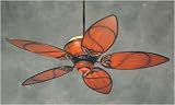 Tommy Bahama TB301MAB Paradise Key Remote Control Medium Antique Brown Ceiling Fan 52 Blade Span