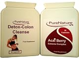 ACAI BERRY EXTREME COMPLEX FAT BURNERS, WEIGHT LOSS, DIET SLIMMING PILLS & COLON CLEANSE - DETOX COMBO