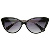 Cat Eye Vintage Retro 80s Classic Fashion Sunglasses Womens Wm18 (black-leopard, gradient)