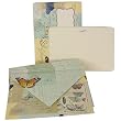 Butterflies Cavallini Set of 8 decorative envelopes with window
