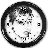 Audrey Hepburn Wall Clock Black Great Unique Gift Idea