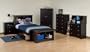 Kids Bedroom Furniture Set 1 in Black - Sonoma Collection - Prepac Furniture - SNM-KBSET-1