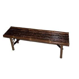Shanghai Bamboo Bench - Black