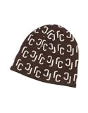 Roberto Cavalli - Roberto Cavalli All Over Logo Knit Wool Skull Cap