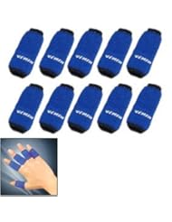 Sports: Blue 10PCS Sports Elastic Finger Sleeve Support Protector - uxcell