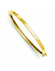 Genuine 14K Yellow Gold 3.6mm Polished Solid Hinged Bangle Bracelet 23 Grams Of Gold 100% Satisfaction Guaranteed.