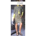APART Damen-Rock Leder-Rock Lammnappa grau