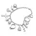 Buy silver charms - Bling Jewelry Memorable Treasure Chest Charms Sterling Silver Charm Bracelet 7.5