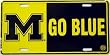 lp - 820 Michigan "M" Go Blue - College License Plate - 449