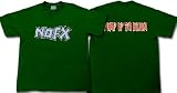 Nofx green shirt with blue logo, Size: X-Large