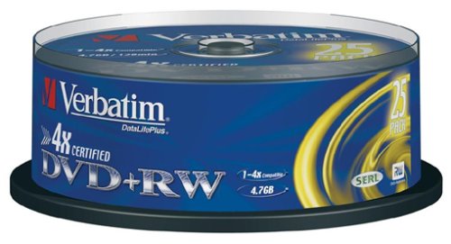 Childrens Toyshop  Computer : Verbatim DVD+RW (4x) 25 Pack Spindle