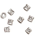Metal Spacer Beads - Tiny Drum 22PK/Silver