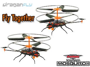 413X18KXlXL Two Micro Mosquito 3.0 Mini RC Indoor Helicopters RTF   Fly Together