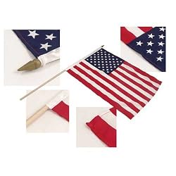 US Stick Flag 12in x 18in 24in wood stick Best Quality