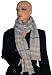 Authentic Burberry Metallic Cashmere Checkered Scarf Grey Purple