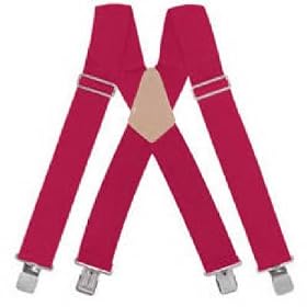 Rooster #110C 2" RED Heavy Duty Suspenders
