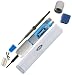 Commando Precision Pocket Optical Eyeglass Screwdriver with Double Ended Flat Screwdriver Blade (Stores Inside Blue Anodized Handle) Plus 4 Assorted Screws, All Items Stored Inside Plastic Tube for Carrying in Pocket or Purse