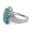 Sterling Silver Kingman Turquoise Blue-Green Pear Shape Ring